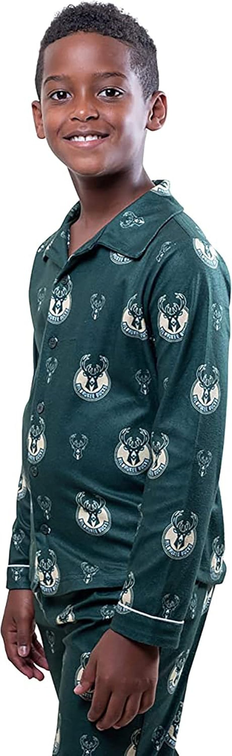 Youth NBA Official 2-Piece Super Soft Button down Pajamas Set