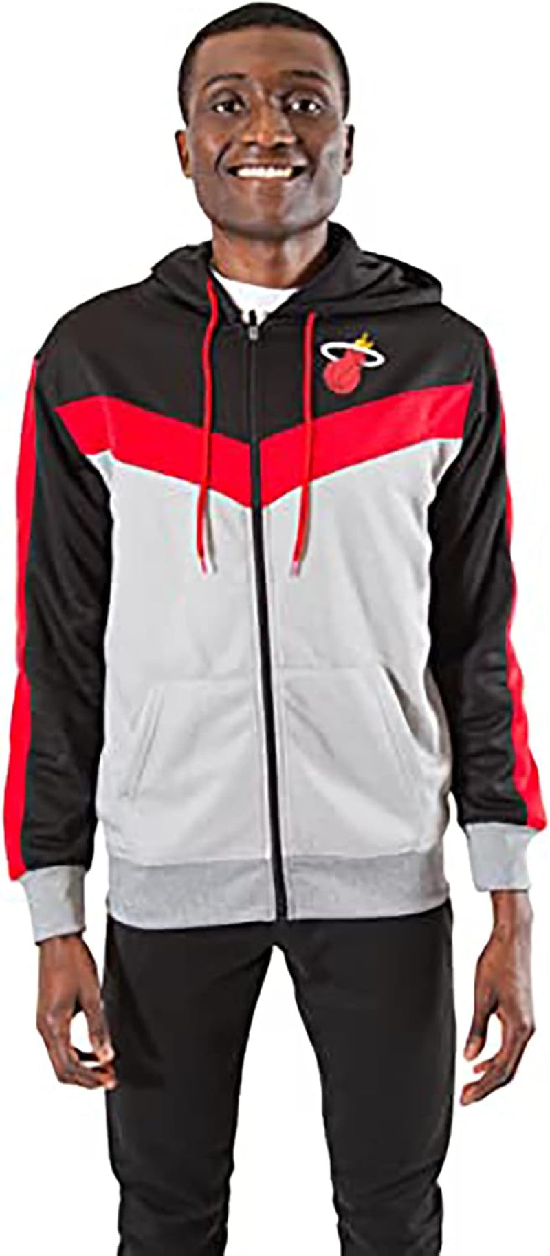 Unisex NBA Official Contrast Back Cut Full Zip Hoodie Sweatshirt