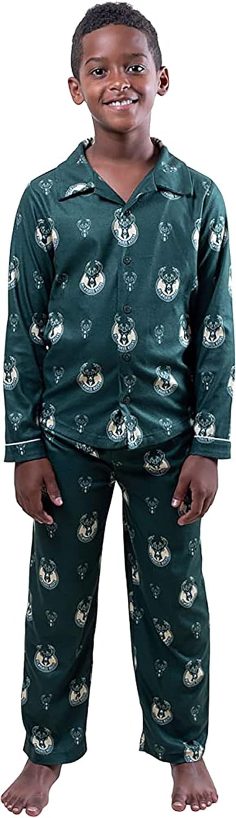 Youth NBA Official 2-Piece Super Soft Button down Pajamas Set