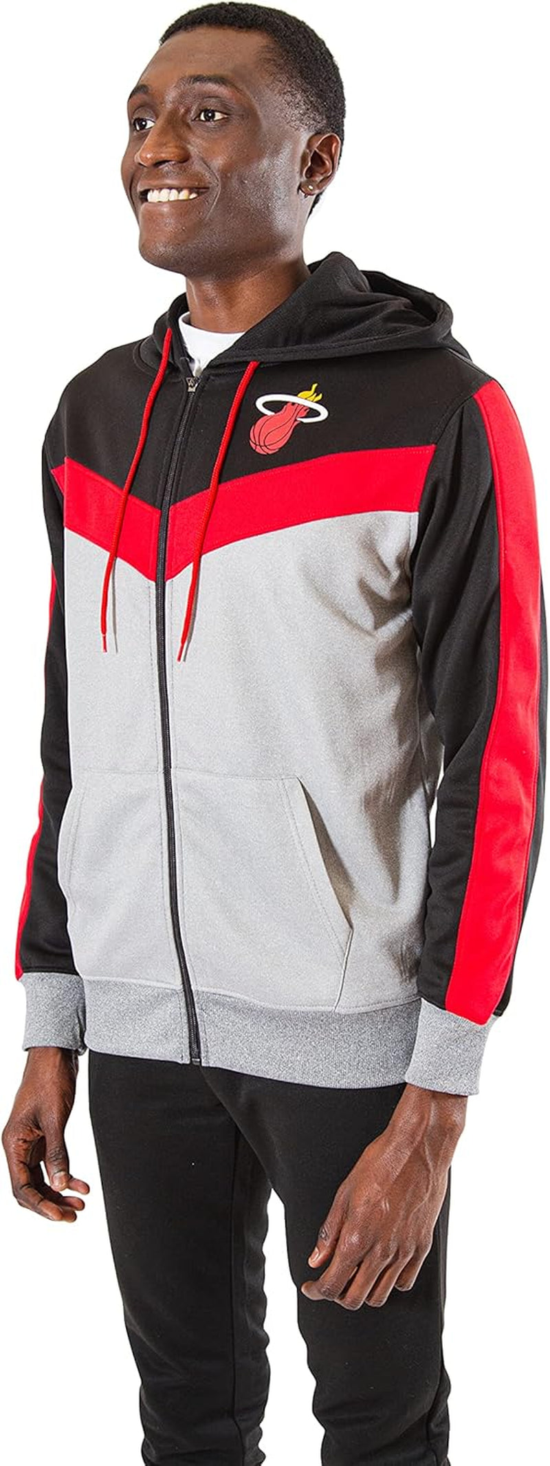 Unisex NBA Official Contrast Back Cut Full Zip Hoodie Sweatshirt