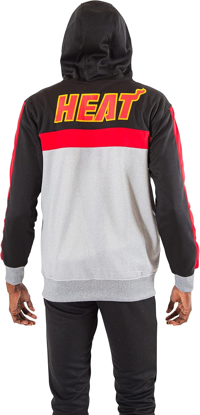 Unisex NBA Official Contrast Back Cut Full Zip Hoodie Sweatshirt